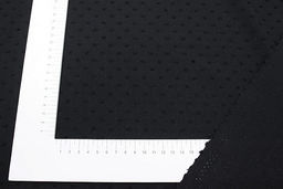 Фактурный хлопок Шарики цв.черный, ш.1.5м, батист, хлопок-100%, 80гр/м.кв - Купава фото 2