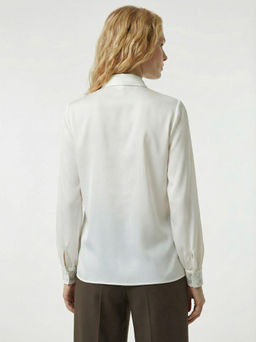 Блузка с кружевом OD-808-5 белый