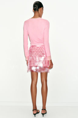 FALDA MINI LENTEJUELAS / Rosa - Zara фото 7