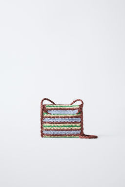 RAFFIA-EFFECT CROSSBODY BAG - Zara фото 5
