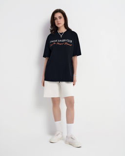 CONTE Удлиненная oversize-футболка из хлопка с рисунком Alter ego LD 2702 black-alter ego