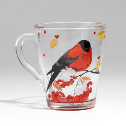 Кружки стеклянные новогодние Снегири!, набор 2 шт. - Дорого внимание фото 18