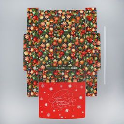 Коробка подарочная новогодняя складная «Новогодние игрушки», 31 х 24.5 х 8 см