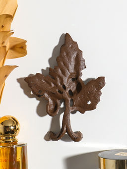 Крючки настенные «Листья с ягодками», ключница декоративная, чугун, 10.3×1.8×14.3 см