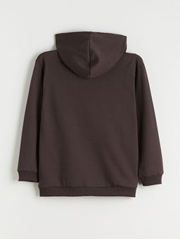 Kap??onlu Erkek ?ocuk Kal?n Fermuarl? Sweatshirt