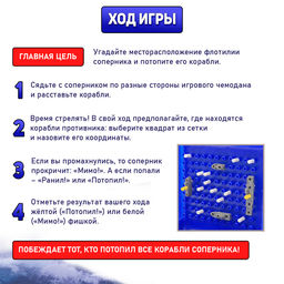 Настольная игра Морской бой, двойное пластиковое поле - Лас играс kids фото 9