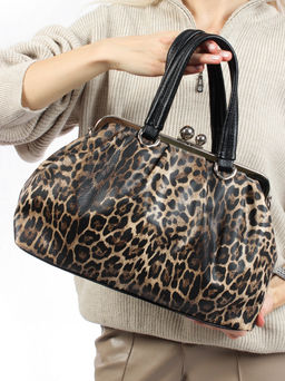 LACCOMA сумка Аурора-HL040-леопард темно-коричневый эко кожа хлопок