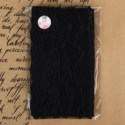 Цена за 3 шт. Кружево капроновое, 90 мм, 3±0.5 м, цвет чёрный