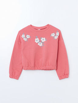 Bisiklet Yaka K?z ?ocuk Kal?n Sweatshirt