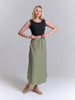 Льняная юбка на резинке лен с вискозой