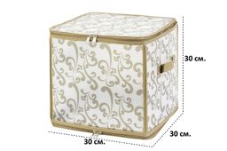 Кофр складной для хранения 30*30*30 см Узор на серебре на молнии, пластик. - Elan gallery фото 5