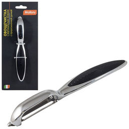 Овощечистка MODERNO с вертикальным лезвием, прорезиненная ручка, Mallony арт.984044  фото 2