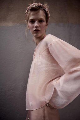 ORGANZA JACKET WITH RHINESTONE BUTTONS - Zara фото 3