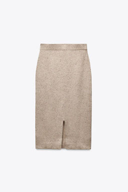 100% WOOL MIDI SKIRT - Zara фото 8