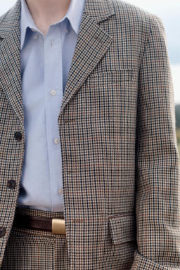 LIMITED EDITION CHECKED WOOL SUIT BLAZER - Zara фото 6