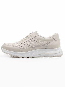 03-C207-2A LT. BEIGE Полуботинки летние женские (натуральная кожа)