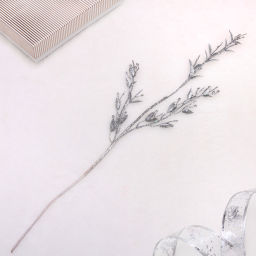 Ветка декоративная "Сказочные блики" 65 см, Серебро