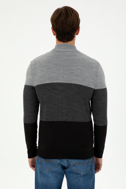 Мужской серый меланжевый трикотажный кардиган Неожиданная скидка в корзине - U.s. polo assn фото 5