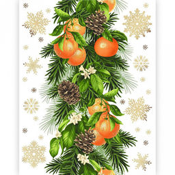 Дорожка столовая, сервировочная 50х150см "Мандариновый коктейль", хлопок "Премиум" 236г/м2, на картоне, "Домашняя мода" (Россия)