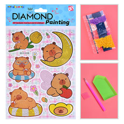 Мозаика алмазная "Капибара" 17.5*23.5см