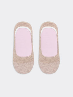 Цена за 5 пар! Женские подследники с силиконовым нанесением в оттенке бежевый меланж - Mark formelle фото 3