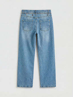 Straight Fit K?z ?ocuk Jean Pantolon