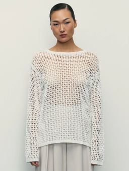 Свободный джемпер из хлопка / Zarina фото 3