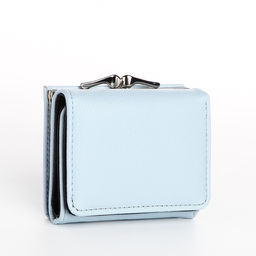 Кошелёк на кнопке, цвет голубой