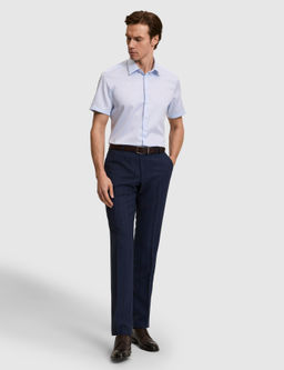 A__k Mavi Regular Fit K_sa Kollu G_mlek