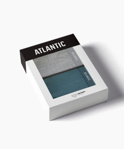 ATLANTIC 2RMP-094 Трусы спорт - набор 2 шт. серый меланж + морской фото 6