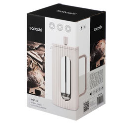 Френч-пресс 1000 мл, SATOSHI Форман, жаропрочное стекло арт. 850-008