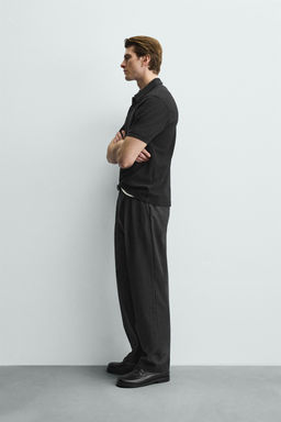 POLO REGULAR FIT ESTRUCTURA / Negro - Zara фото 4