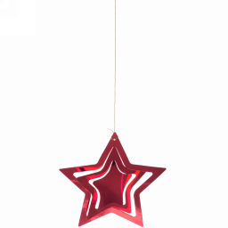 Подвесное украшение "Праздничная атмосфера" 19 см , (5 штук), красный