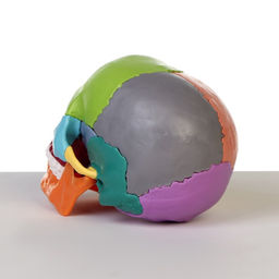 Анатомическая модель «Макет черепа человека», разборный, цветной, 14×10×11 см