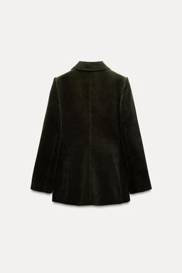DOUBLE-BREASTED CORDUROY BLAZER ZW COLLECTION - Zara фото 5