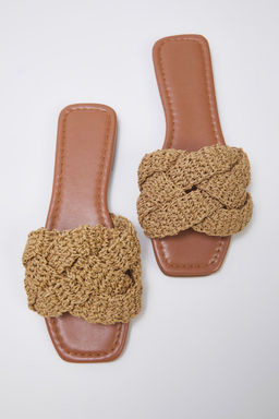 Trendyol Shoes Taba Orgu Kad?n Has?r Terlik TAKSS25TE00030 - Trendyolmilla фото 7