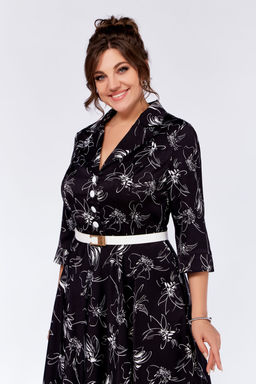 Блуза Swallow 803.2 черный+серебряный узор фото 373