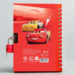 Записная книжка на замочке А6, 50 листов, Тачки - Disney фото 5