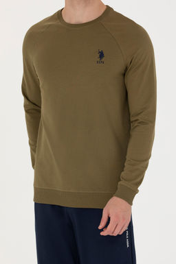 U. S. Polo Assn / Мужской базовый свитшот цвета хаки - U.s. polo assn фото 20