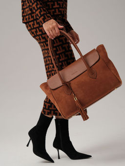 Замшевая сумка Deboro 31051 коричневый фундук