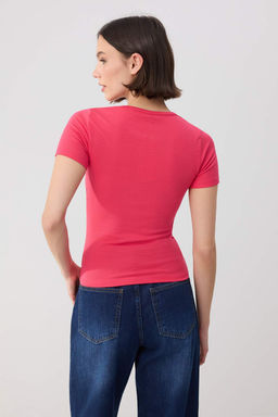 Wardrobe Essentials-Ekru Fitted/Vucuda Oturan K?sa Kollu Dugmeli Yumusak Orme Bluz TWOSS26BZ00333 - Trendyolmilla фото 6