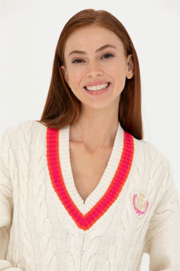 Женский кремовый свитер - U.s. polo assn фото 9