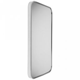 Зеркало настенное, интерьерное 80х100см, алюминиевая рама ширина 2,7см, цвет - серебро, закругленные края, подходит для вертикальной и горизонтальной установки (Китай)