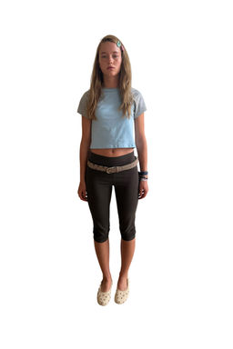 LEGGING CAPRI FRUNCE / Marr?n