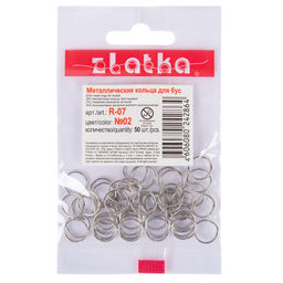 Zlatka Кольцо для бус R-07 7 мм 50 шт №03 под черный никель  фото 3