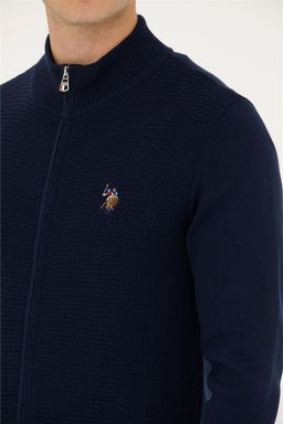 Кардиган мужской U. S. Polo Assn базовый темно-синий из хлопка - U.s. polo assn фото 14