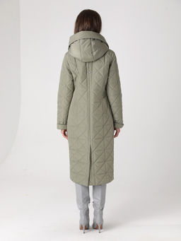 24307 Пальто дем. оливковый - Dizzyway фото 3