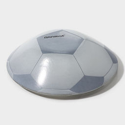 Салатник Доляна «Мяч», 200 мл, 12×2.5 см, стекло, чёрный, белый