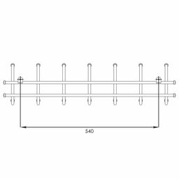 Вешалка "Норма-7" 70*17*80 (бел.,медн.,серебр.,черн., коричн.) арт. ВН 66