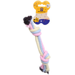 Цена за 6 шт. Игрушка - канат для собак мелких и средних пород "ЛЮБИМЫЙ БРО", цвет как на фото, 25см / 40гр (лейбл)